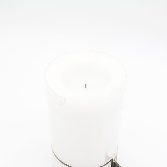 6" x 3" LED Flameless Black Wick Candle White - Picture 2 of 4